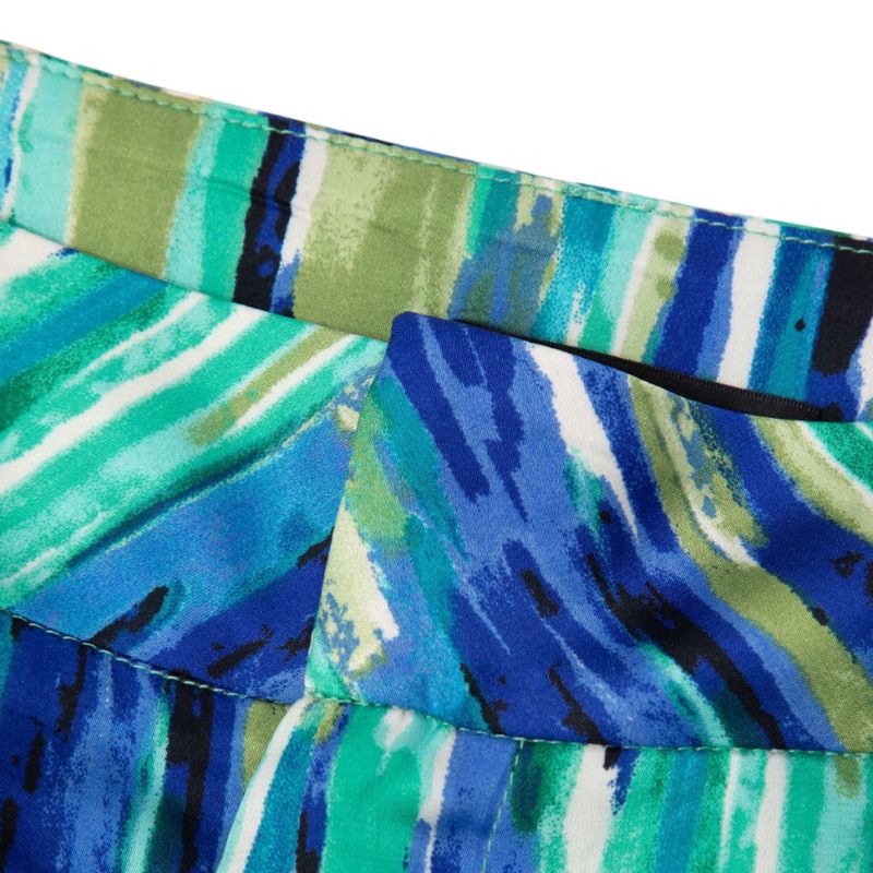 High Waist Straight Marble Print Pants