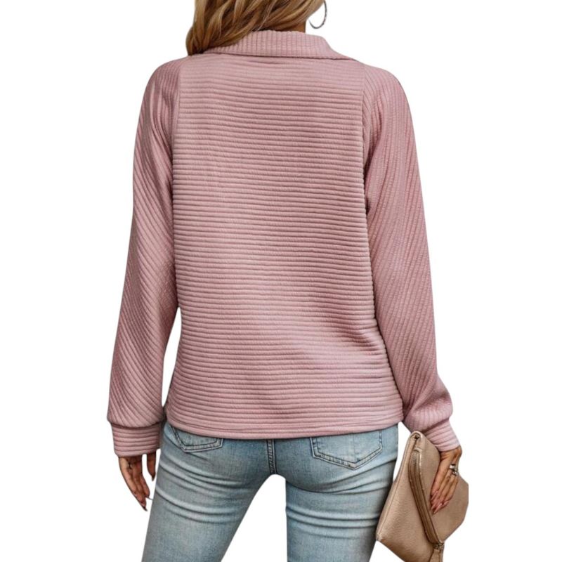 Jersey de Cuello en V con Cremallera