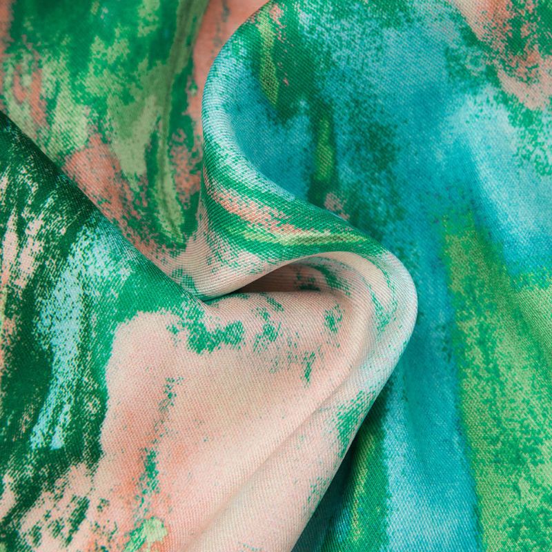 High Waist Straight Marble Print Pants