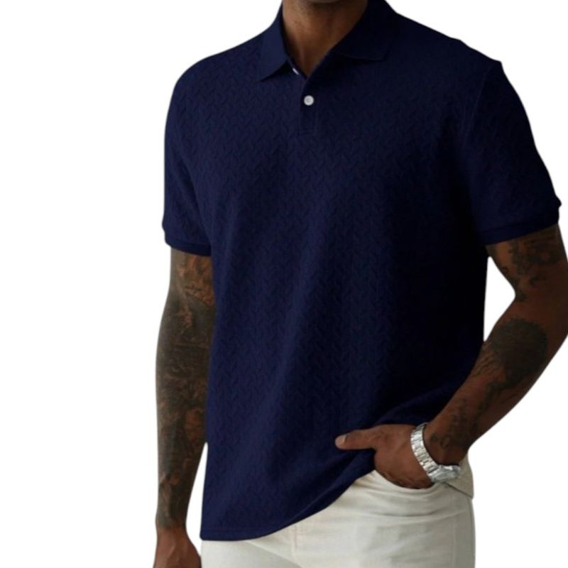 Polo de Manga Corta con Textura