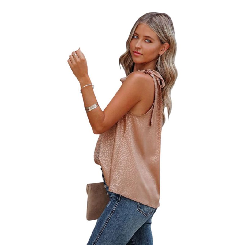 Top Leopardo de Cuello Alto con Lazo