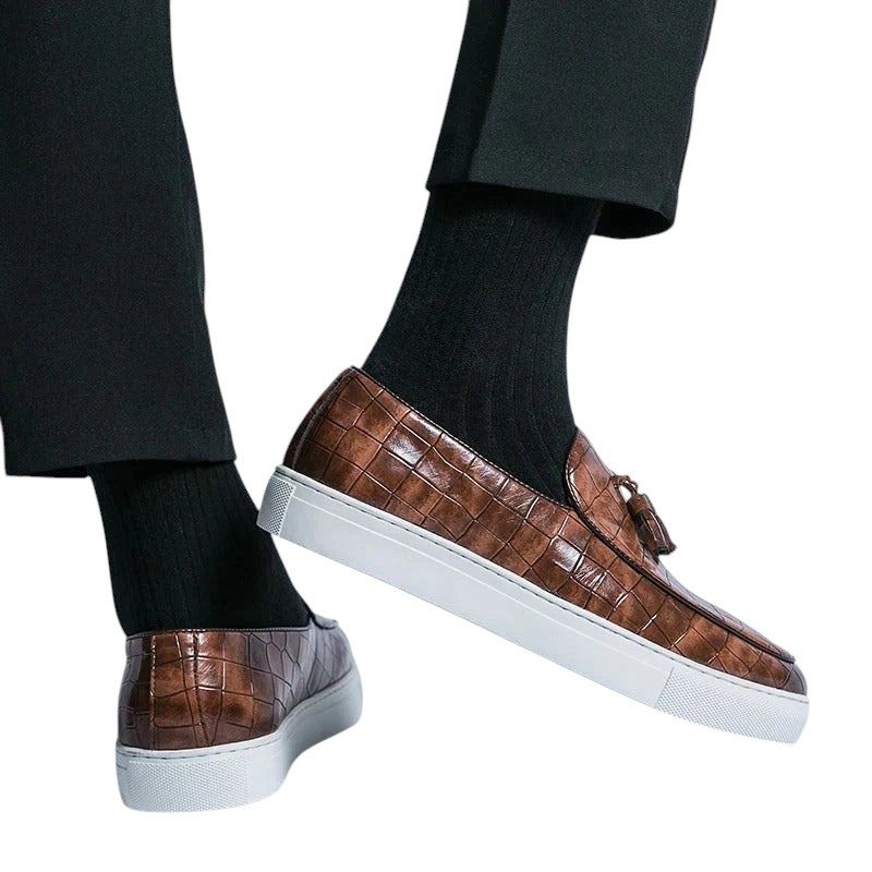 Mocasines con Grabado de Cocodrilo