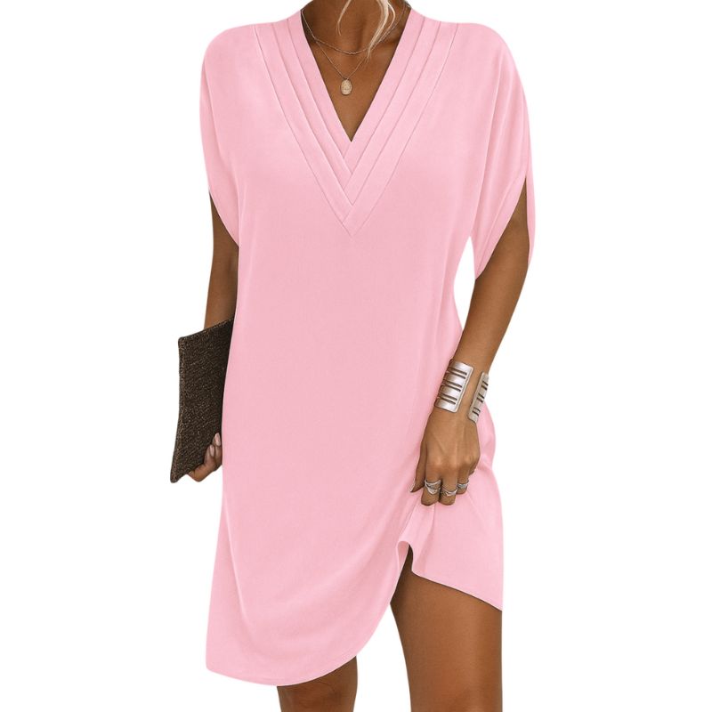 Vestido corto de punto fluido