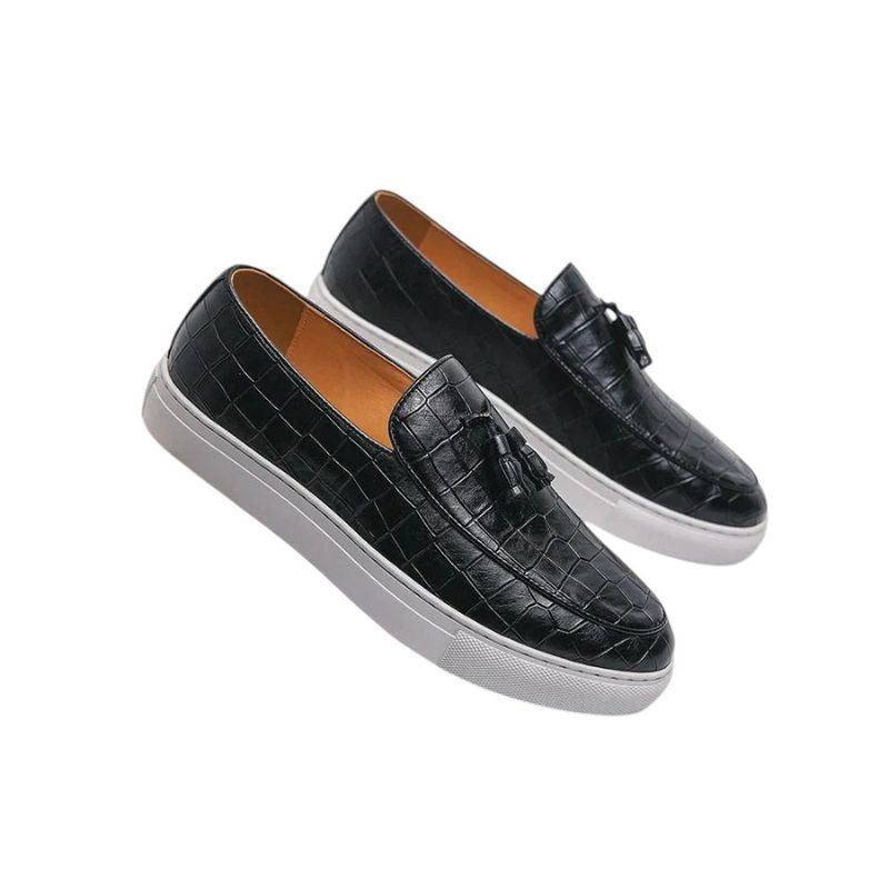 Mocasines con Grabado de Cocodrilo