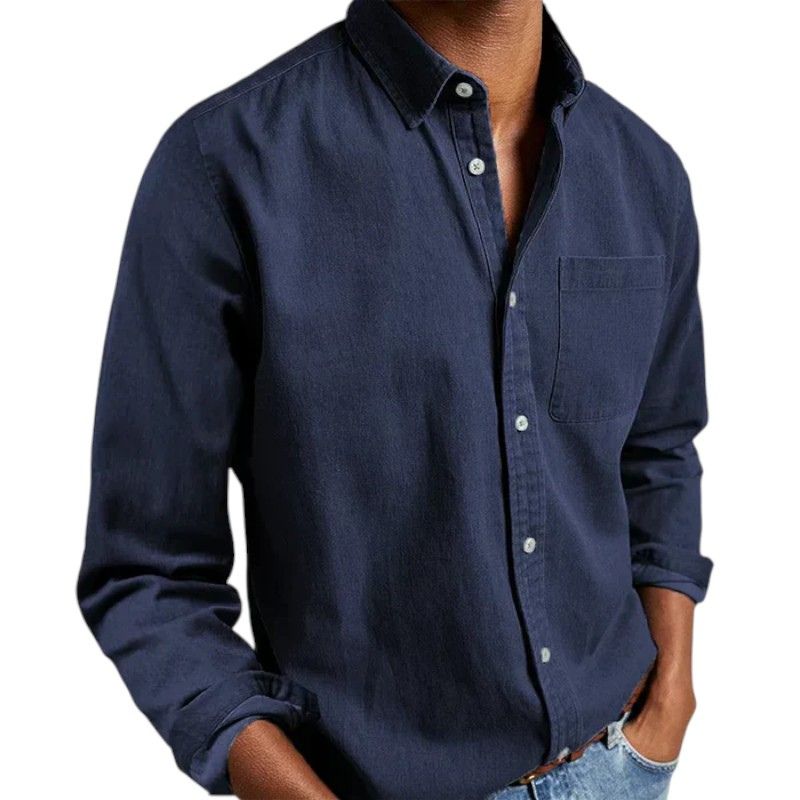 Camisa de Manga Larga de Corte Holgado