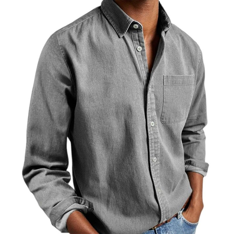Camisa de Manga Larga de Corte Holgado