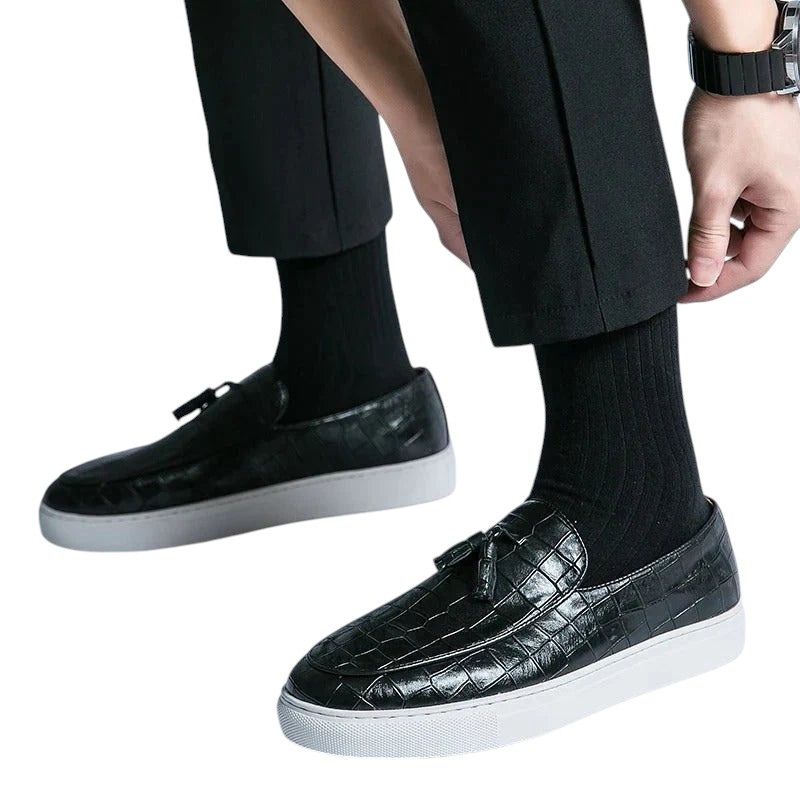 Mocasines con Grabado de Cocodrilo
