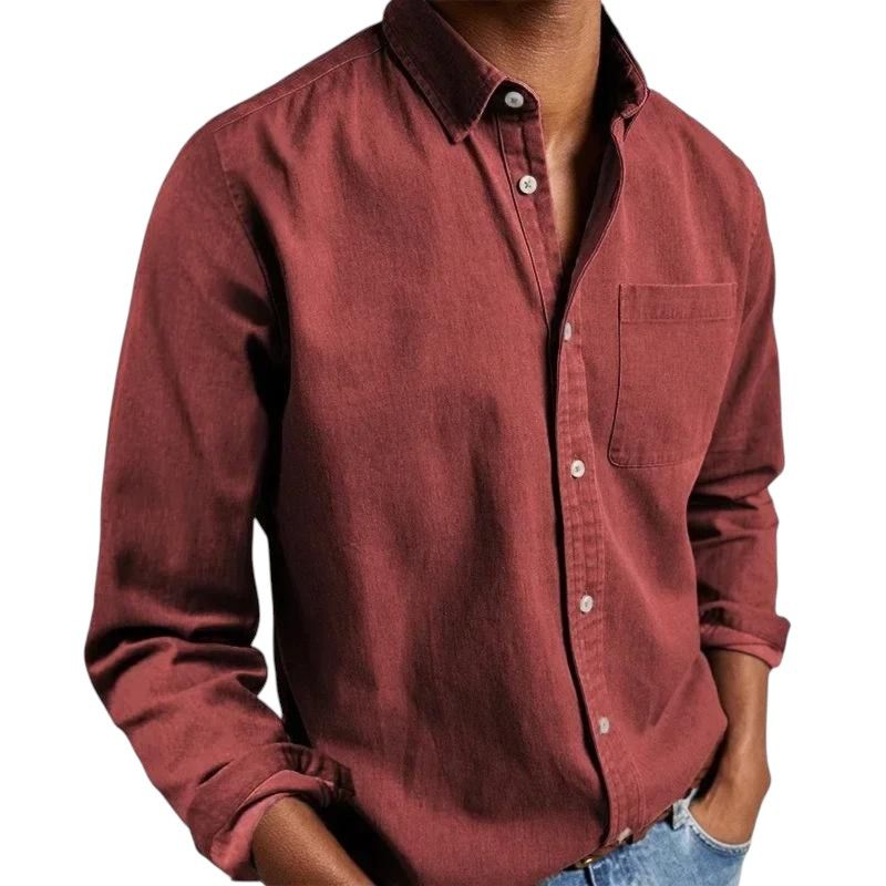 Camisa de Manga Larga de Corte Holgado