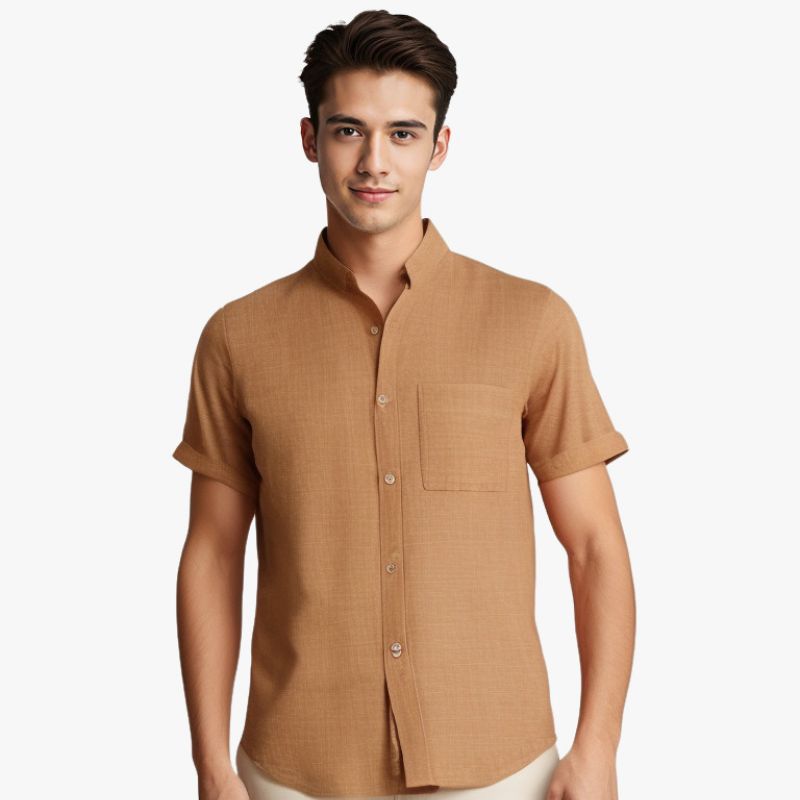 Camisa Bari de Algodón de Manga Corta