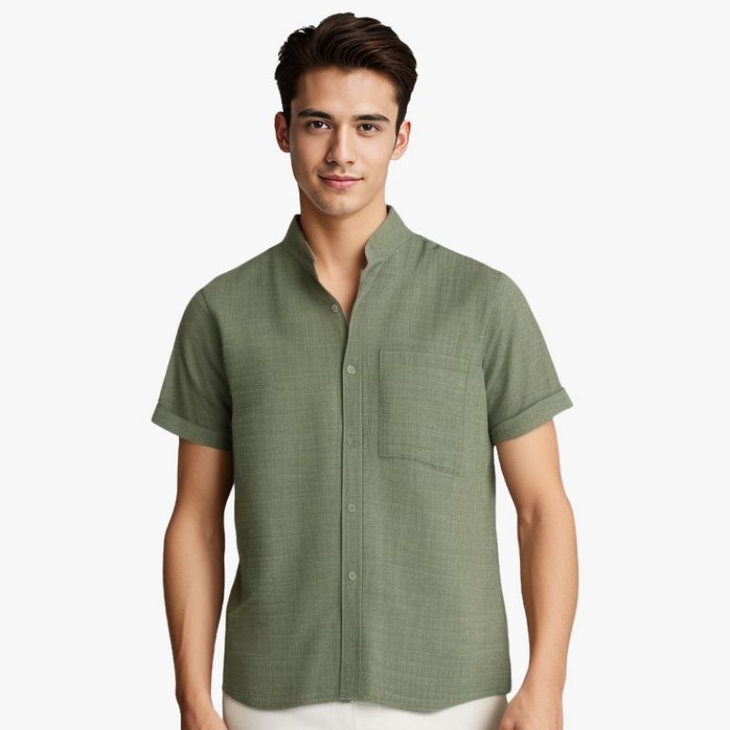 Camisa Bari de Algodón de Manga Corta