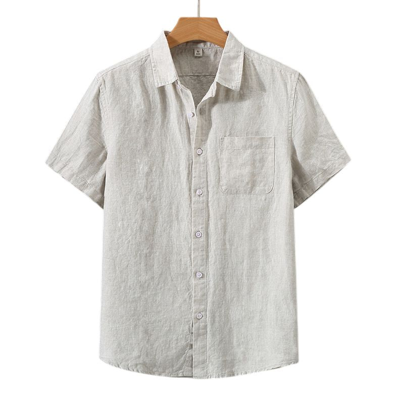 Camisa Capri de Lino y Manga Corta