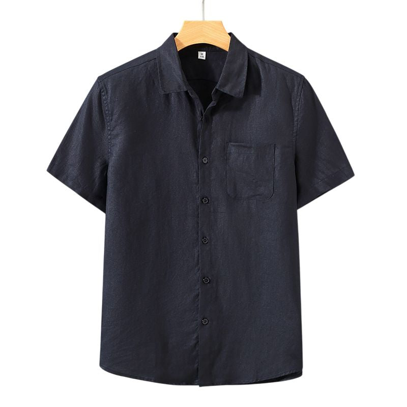 Camisa Capri de Lino y Manga Corta
