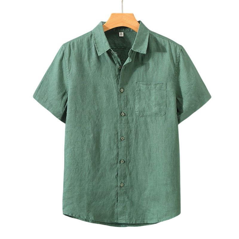 Camisa Capri de Lino y Manga Corta