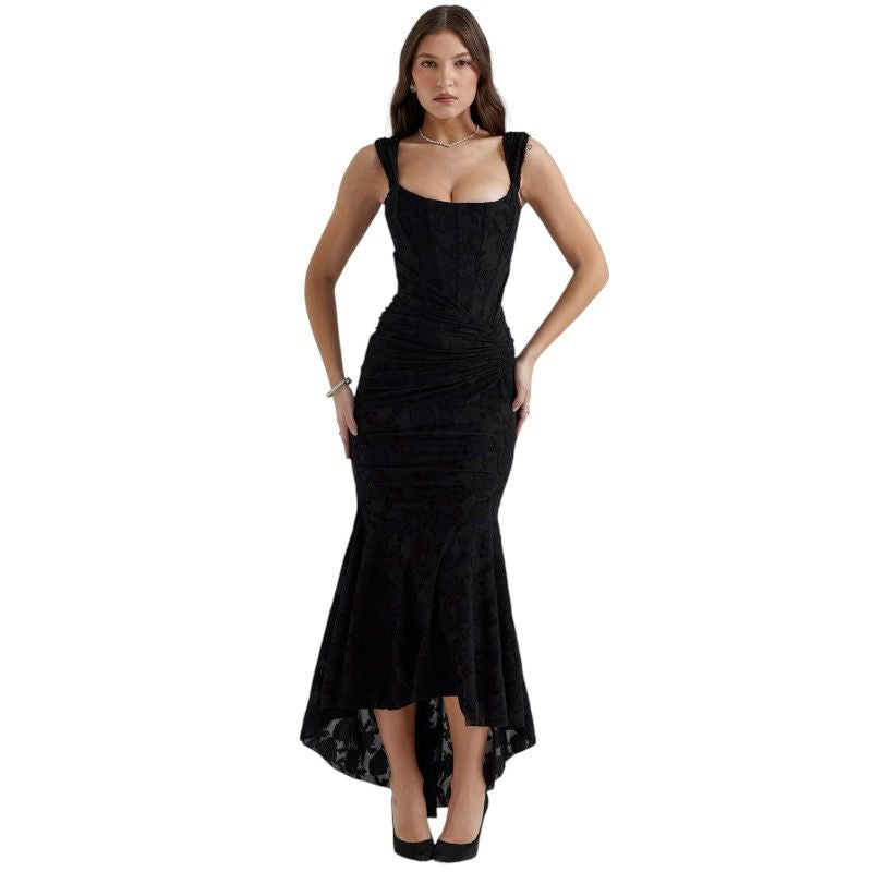 Vestido Vaporoso con Estilo Corsé