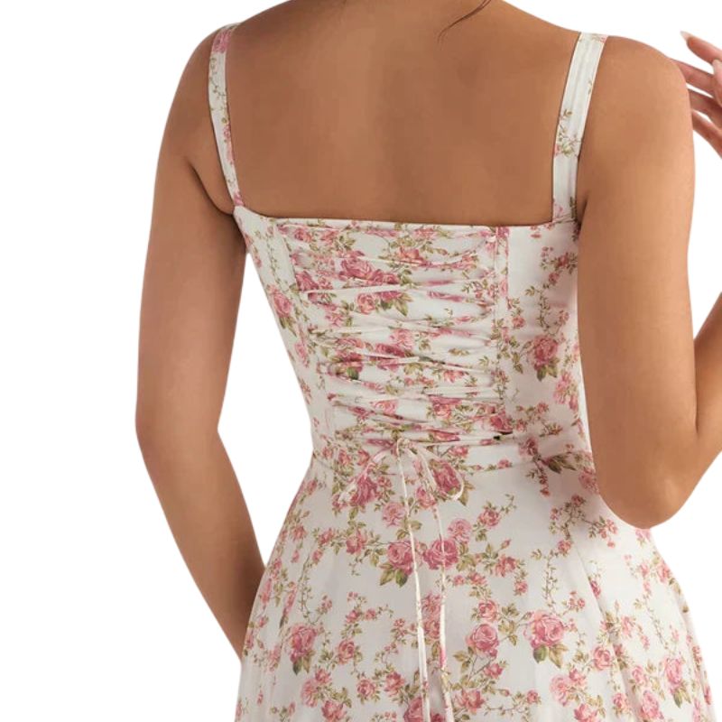 Vestido Corsé con Abertura Lateral