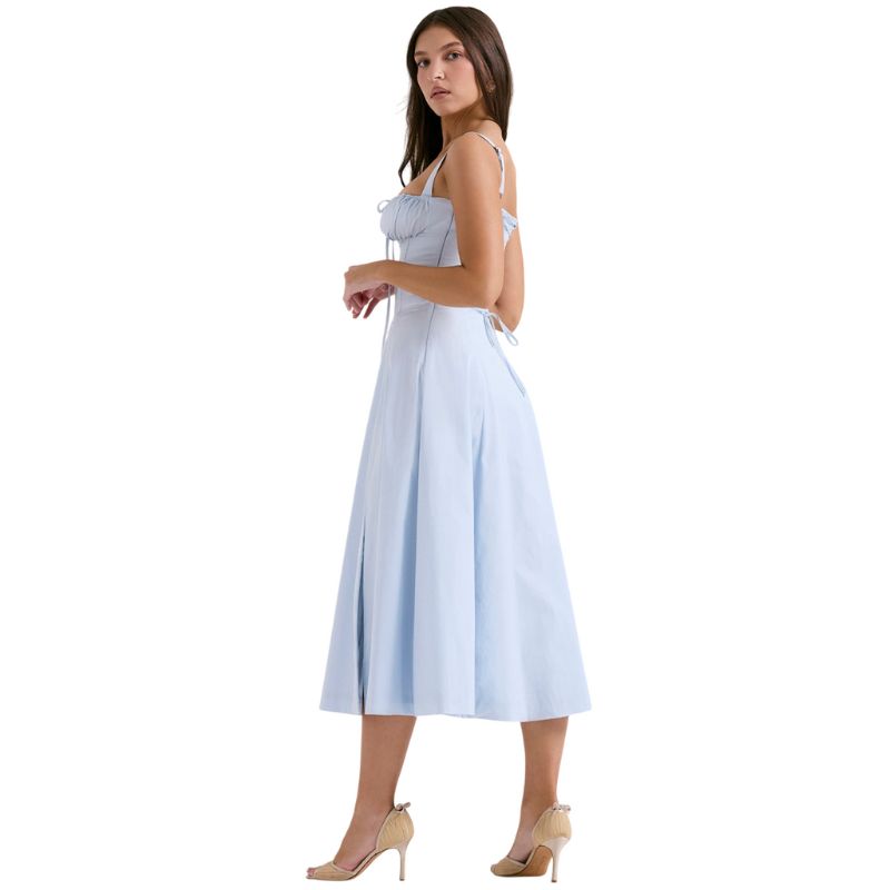 Vestido Corsé con Abertura Lateral