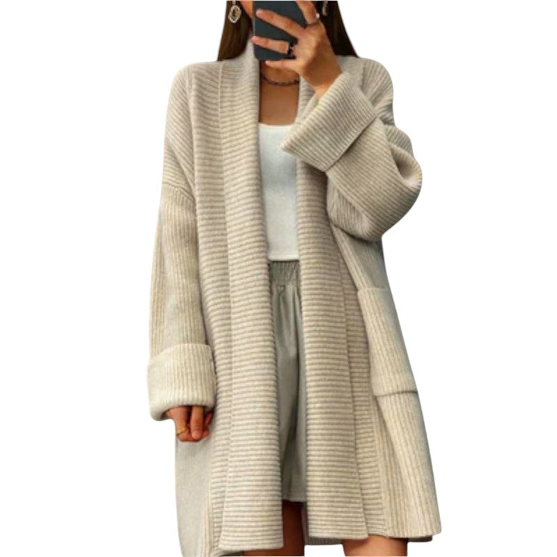 Cardigan Oversized de Punto Acanalado