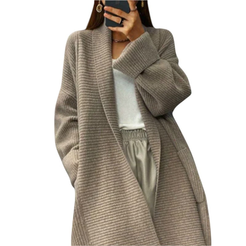 Cardigan Oversized de Punto Acanalado