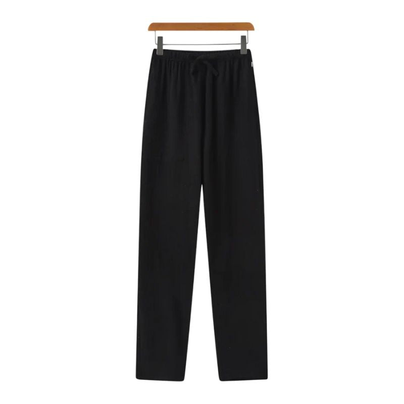 Pantalones de Lino de Corte Recto