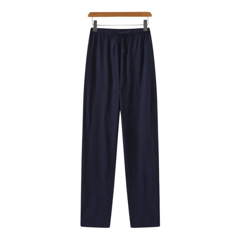 Pantalones de Lino de Corte Recto