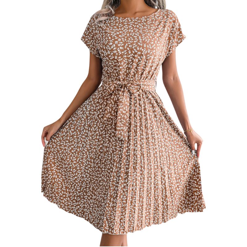Vestido Midi con Estampado Floral Campestre
