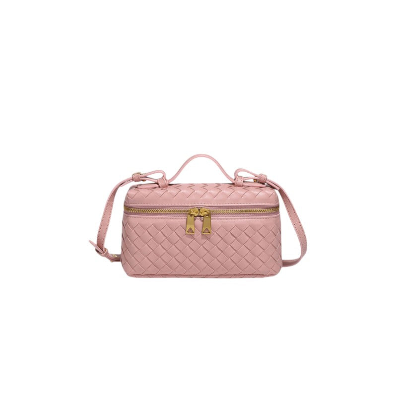 Bolso Mini Woven con Detalles Dorados