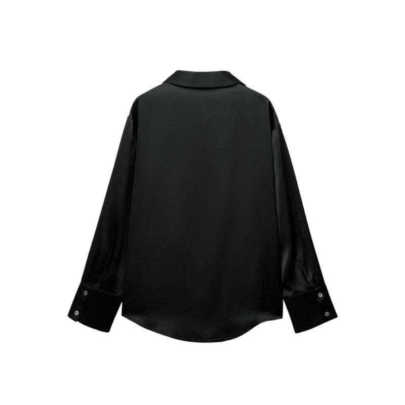 Camisa de Satén Relajada