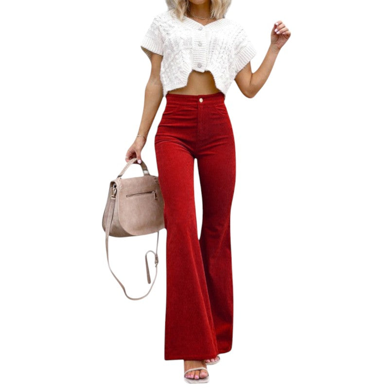 Wide Leg Velvet Pants