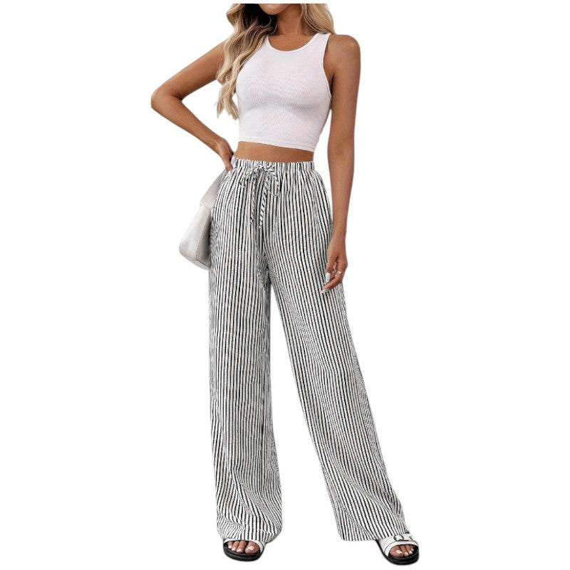 Striped Straight Pants