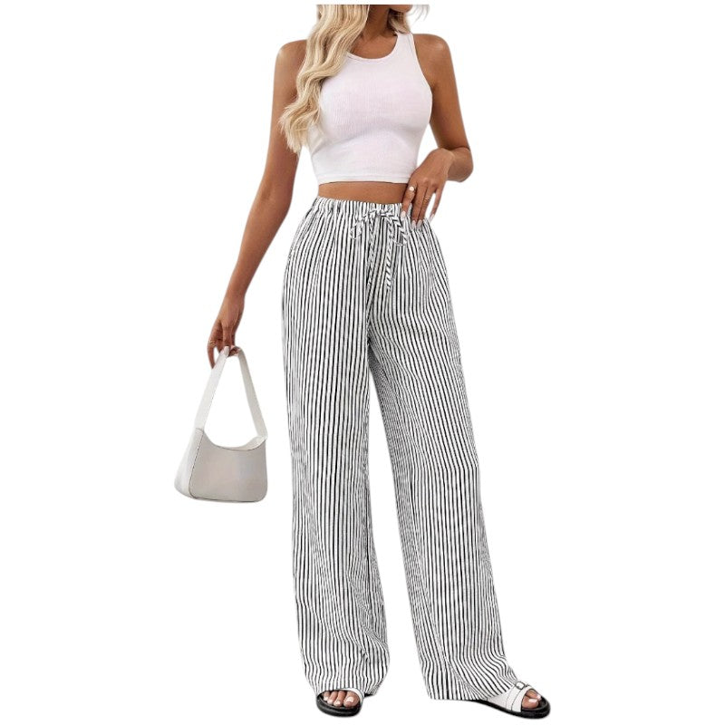 Striped Straight Pants