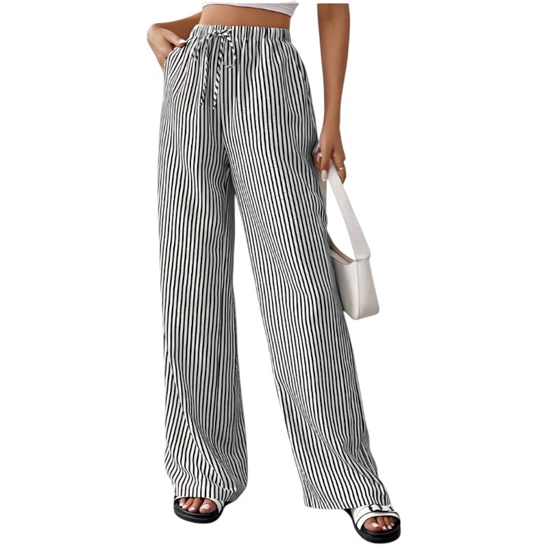 Striped Straight Pants