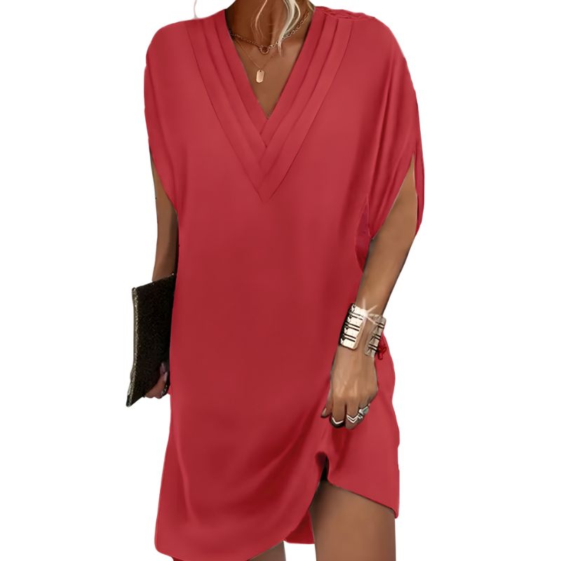 Vestido corto de punto fluido