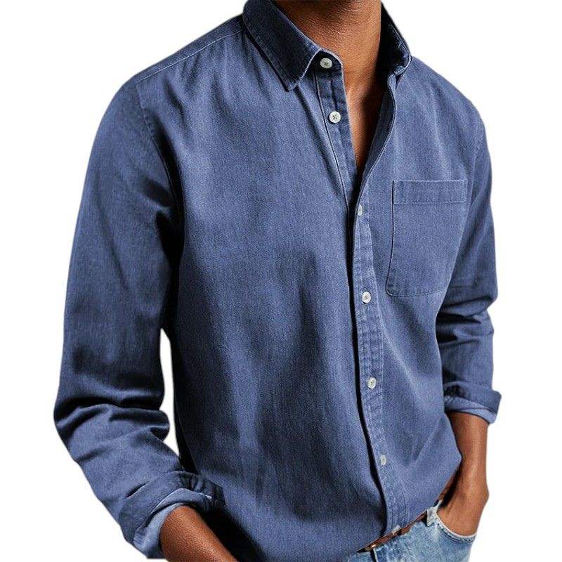  Camisa de Manga Larga de Corte Holgado