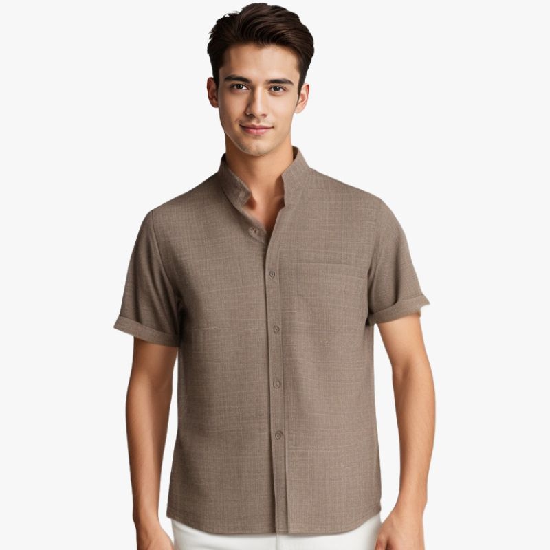 Camisa Bari de Algodón de Manga Corta