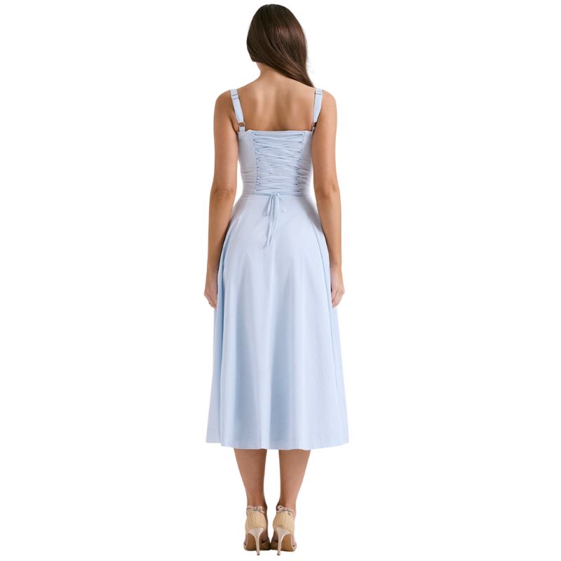 Vestido Corsé con Abertura Lateral