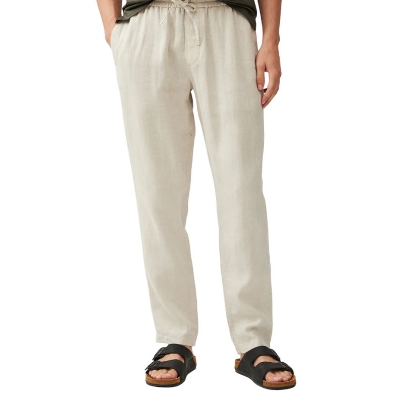 Pantalones de Lino de Corte Recto