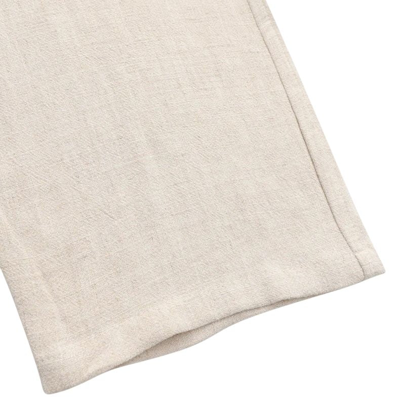 Pantalones de Lino de Corte Recto