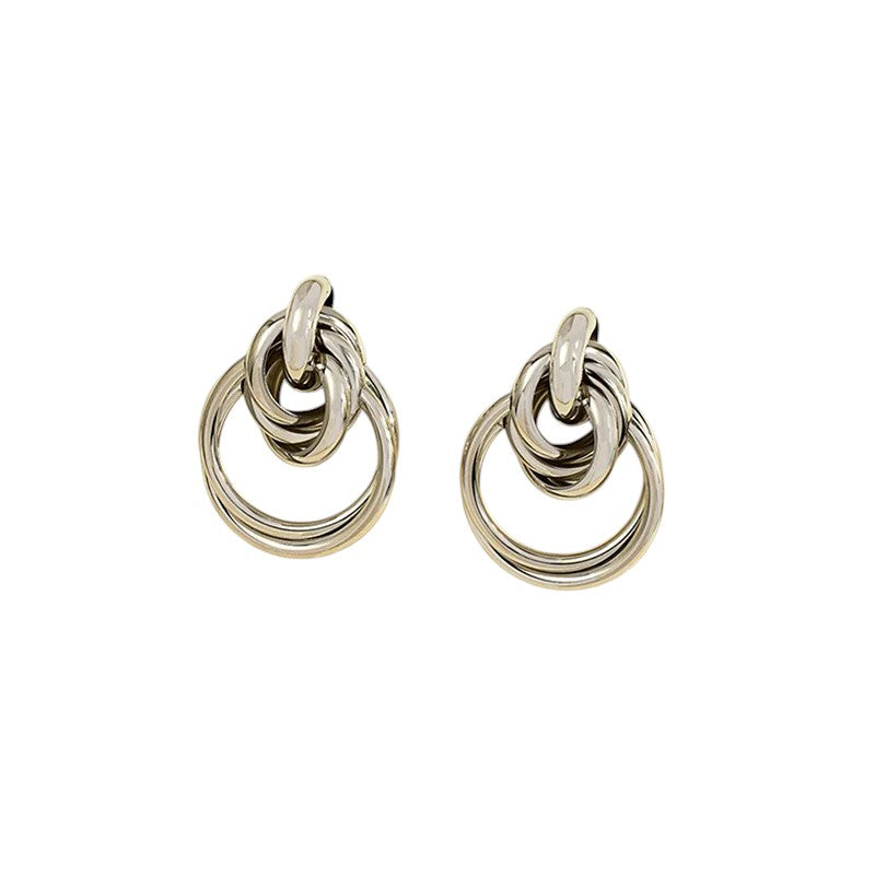 Pendientes Aros Dorados Entrelazados