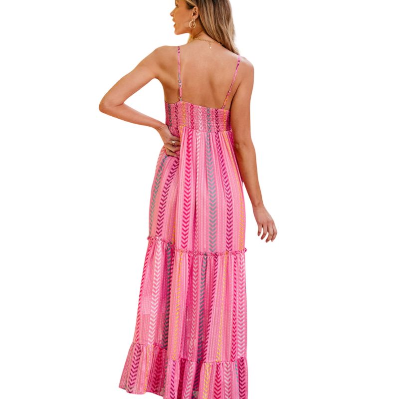Vestido Largo de Rayas Multicolor