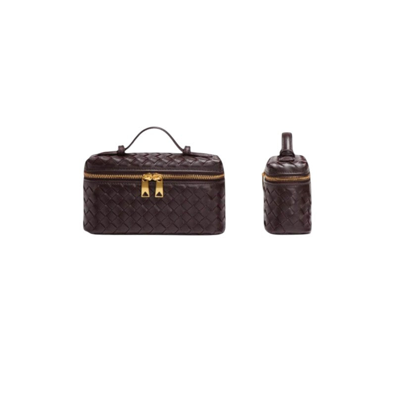 Bolso Mini Woven con Detalles Dorados