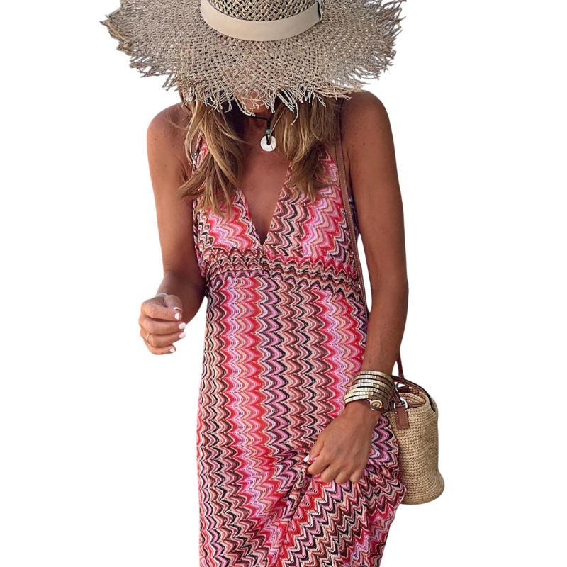Vestido Largo Halter Estampado